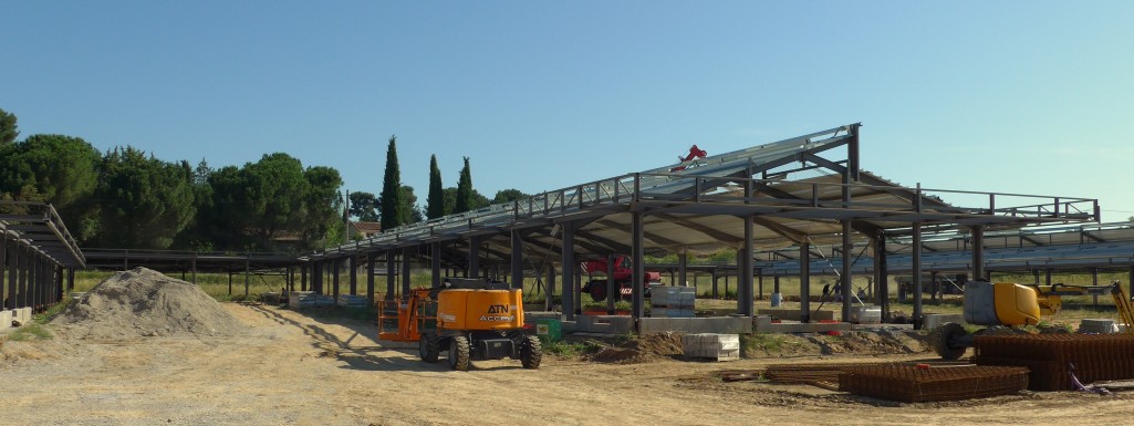 La construction de l'école le 28 mai 2020